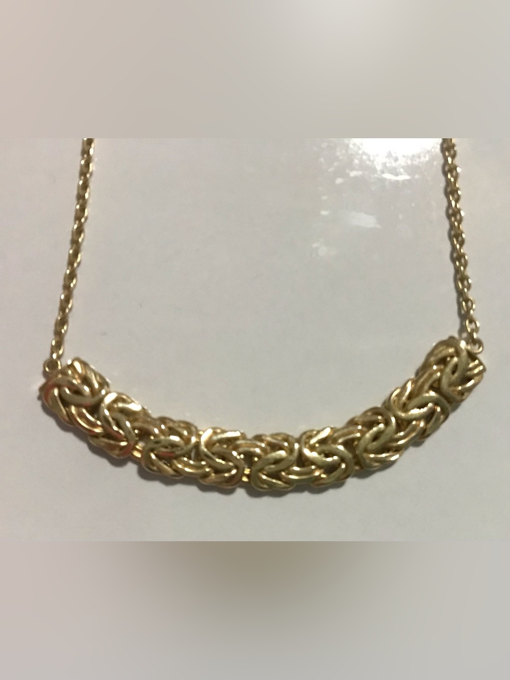 Gold Clad Sterling Byzantine Necklace